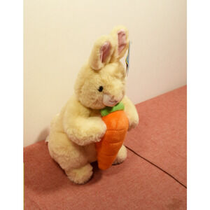 FAO Schwarz 12" Glow Brights Bunny with Carrot Plush